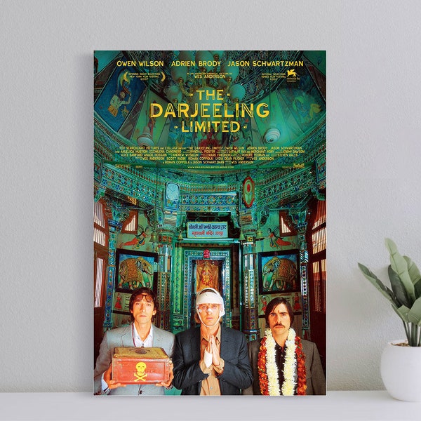 Póster de la película The Darjeeling Limited, impresión de película artística para pared, póster artístico para regalo, póster para decoración del hogar (sin marco)