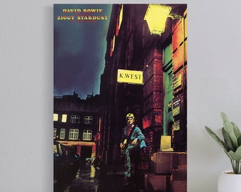 David Bowie Ziggy Stardust K.West Alley Poster, Stampa su tela da parete, Poster artistico per regalo, Poster di decorazioni per la casa, Regali d'amore (senza cornice)