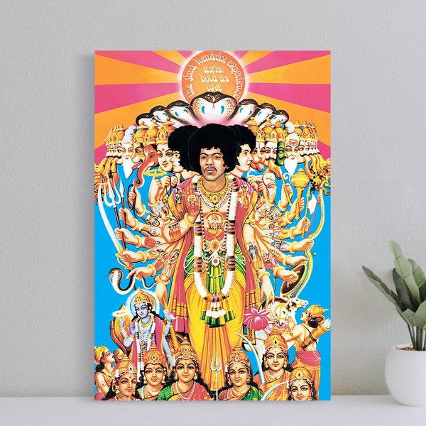 Jimi Hendrix Axis Bold as Love, pochette d'album, affiche de musique, impression d'art mural sur toile, affiche d'art pour cadeau, décoration d'intérieur, cadeaux d'amour (pas de cadre)