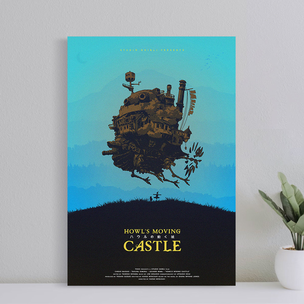 Howls Moving Castle Anime Poster, Wall Art Film Print, Art Poster for Gift,  Home Decor Poster, no Frame 