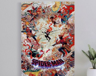 Spiderman Across The Spider-Verse Movie Poster, Spider Man Film Poster, Wall Art Film Print, Art Poster for Gift, Home Decor, (No Frame)