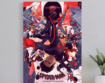 Póster de la película Spiderman Across The Spider-Verse, póster de Spiderman 2023, impresión de película artística para pared, póster artístico para regalo, decoración del hogar, (sin marco)