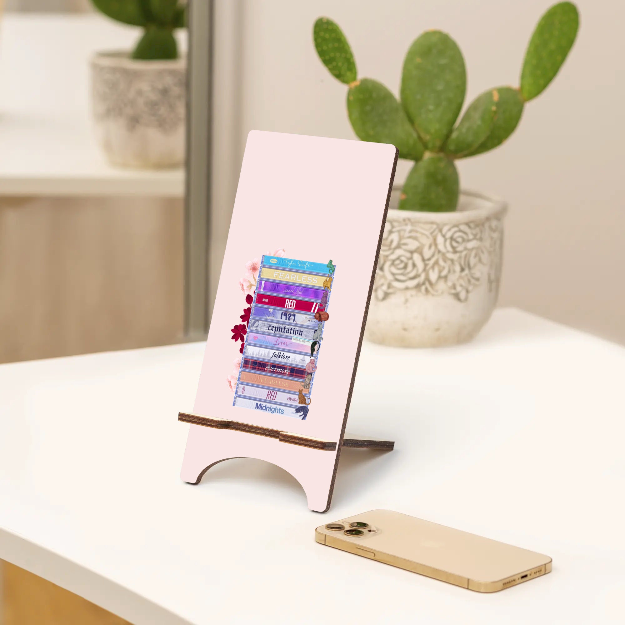 Taylor Lyrics Wood Phone Stand Song Lyrics Holder for iPhone Etsy