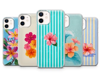 Hibiscus Flower Phone Case Hawaiian Protective, Trendy Summer Cover for iPhone, Samsung and Pixel