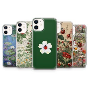 Red Ladybug Phone Case Cute Spring Bug Cover for iPhone 17 Pro Max, 16e, 15, 14, 12 & Samsung S25 Ultra, S24 FE, A56, Pixel 10 XL, 9a, 8