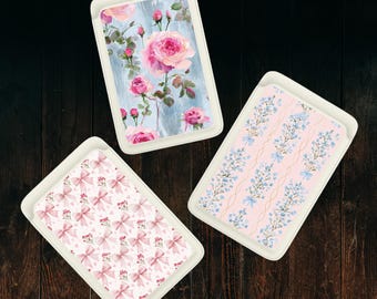 Loveshackfancy Leather MagSafe Wallet: Shabby Chic iPhone Card Holder