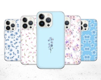 Floral patterns Phone Case Pretty Cover for iPhone 15Pro, 14, 13, 12, 11, Google Pixel 8, 7A, 6A, Samsung Galaxy S24Ultra, S23fe, S22, A54,