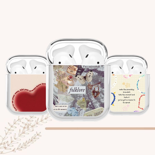 Taylor folklore Design Headphone Case Song lyrics Protective Cover for Airpods 3 2 Pro Galaxy Buds Live Beats Fit Studio WF