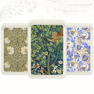 Portefeuille Art nouveau Magsafe, portefeuille magnétique William Morris compatible avec iPhone 15, iPhone 14, iPhone 13 SE Pro Max Plus