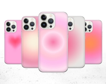 Custodia per telefono Pink Aura: morbida cover in gel TPU
