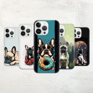 French bulldog Phone Case Puppy dog Cover for iPhone 16 15 14 13 12 Pro Xs Samsung S24 S23 S22 FE A25 A15 Pixel 9 8A 7