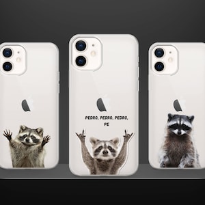 Coque de téléphone raton laveur pour iPhone 16 15 14 13 12 Pro Xs Samsung S24 S23 S22 FE A25 A15 Pixel 9 8A 7