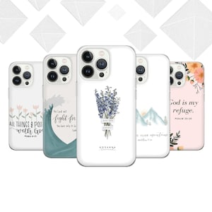 Christianity Phone Case Bible Verses Cover for iPhone 16 15 14 13 12 Pro Xs Samsung S25 S24 S23 S22 FE A25 A15 Pixel 9 8A 7
