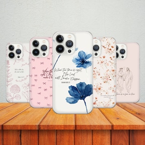 Bibel Vers Handyhülle Christianity Cover für iPhone 16 Pro, 15, 14, 13, 12, 11, Pixel 9 Pro, 8, 7A, Samsung Galaxy S25 S24 Fe, A35, A55