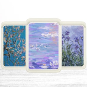 Cartera con diseño de Claude Monet para Magsafe, tarjetero magnético de cuero con diseño impresionista para iPhone 14, 13, 12 Pro Max y Mini