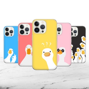 Ente Handyhülle Lustige Ente Cover für iPhone 16 15 14 13 12 Pro Xs Samsung S24 S23 S22 FE A25 A15 Pixel 9 8A 7