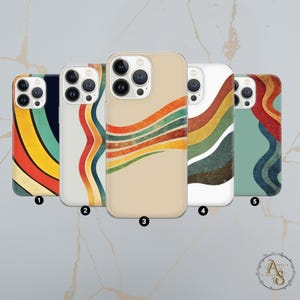 Retro Stripes Phone Case Aesthetic Soft Vintage TPU Cover for iPhone, Galaxy, Pixel