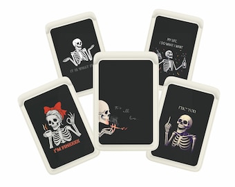 Skeleton Leather MagSafe Wallet: Gothic iPhone Card Holder
