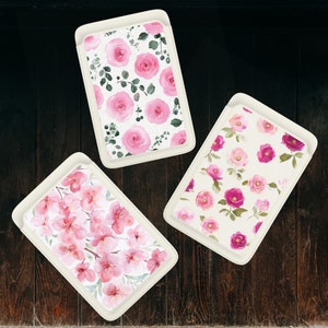 Portefeuille Blumen rosa Magsafe, portefeuille magnétique joli rose, compatible avec iPhone 15, iPhone 14, iPhone 13 SE Pro Max Plus