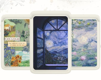 Van Gogh Leather MagSafe Wallet: iPhone 12, 13, 14, 15, 16, 17 Compatible