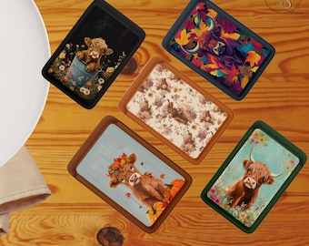 Highland Cow Leather MagSafe Wallet: iPhone 17 Pro Max, 16, 15, 14, 13, 12