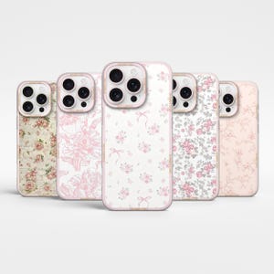Shabby chic Pink coquette Cover for iPhone 16Pro,15 14 Plus 13mini 12 Samsung S25Ultra S24Fe S23Fe A56 A55 A36 A15