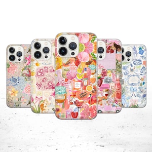 Coquette Collage Phone Case Preppy Cute Cover for iPhone 17 Pro Max, 16e, 15, 14, 12 & Samsung S25 Ultra, S24 FE, A56, Pixel 10 XL, 9a, 8