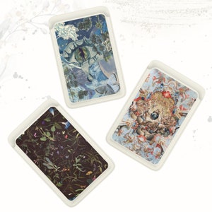 Carteira Magsafe mística, carteira magnética com flores artísticas compatível com iPhone 15, iPhone 14, iPhone 13 SE Pro Max Plus