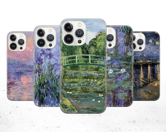 Monet Phone Case Art painting Cover for iPhone 17 Pro Max, 16e, 15, 14, 12 & Samsung S25 Ultra, S24 FE, A56, Pixel 10 XL, 9a, 8 A34