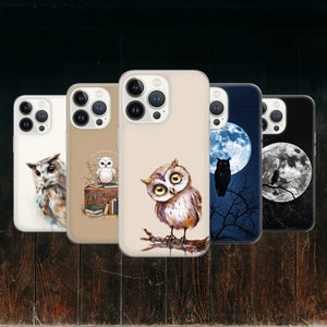 Cute owl Phone Case Charming bird Cover for iPhone 17 Pro Max, 16e, 15, 14, 12 & Samsung S25 Ultra, S24 FE, A56, Pixel 10 XL, 9a, 8