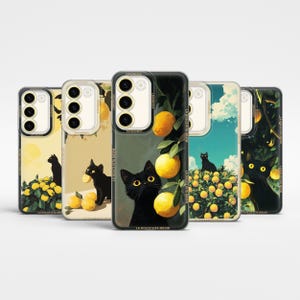 Anime La Dolce Vita Black Cat Telefoonhoesje Citroenen cover Samsung S25Ultra S24Fe S23Fe A56 A55 A36 A15 iPhone 16Pro Max 15 14 Plus 13mini 12