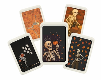 Aesthetic Skeleton Magsafe Wallet, Magnetic Halloween Wallet Compatible with iPhone 17 Pro Max, 16e, 15, iPhone 14, iPhone, 13 SE, 12