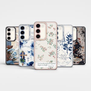 Custodia per telefono con versetti della Bibbia e scritture cristiane per Samsung S25Ultra, S24Fe, S23Fe A56 A55 A36 A15 iPhone 16Pro Max 15 14 Plus 13mini 12