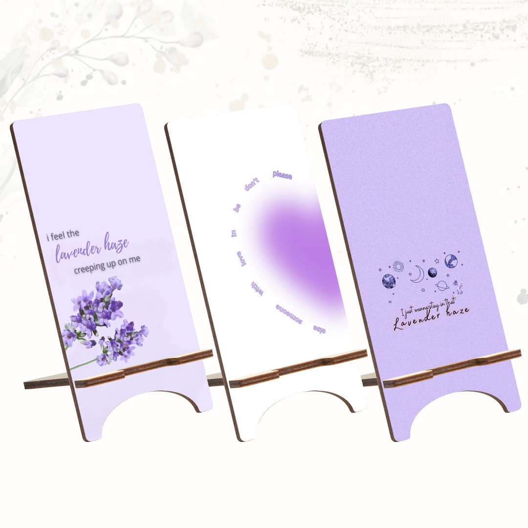 Lavender Haze Wood Phone Stand, Taylor Lyrics Holder for iPhone 14 13