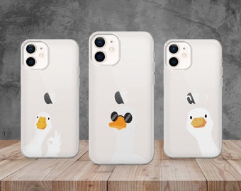 Funny duck Phone Case Cute goose Cover for iPhone 17 Pro Max, 16e, 15, 14, 12 & Samsung S25 Ultra, S24 FE, A56, Pixel 10 XL, 9a, 8