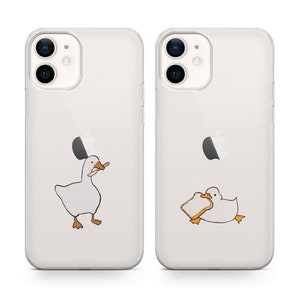 Coques de téléphone assorties pour couple de canards drôles 16 15 14 13 12 Pro Xs Samsung S25 S24 S23 S22 FE A25 A15 Pixel 9 8A 7