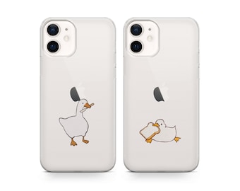 Funny Duck Couple Matching Phone Cases, Cover for iPhone, Samsung and Pixel