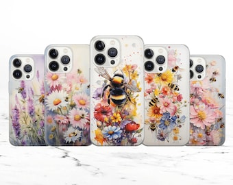 Bumblebee Phone Case Honey Bee Cover for iPhone, Samsung and Pixel