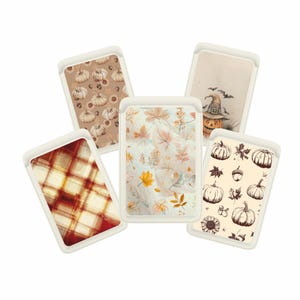 Cartera Magsafe con diseño de hojas otoñales, elegante y magnética, compatible con iPhone 16, 15, 14 y 13 SE Pro Max Plus.