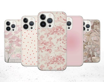 Pink Coquette Phone Case: Girly Soft TPU Gel Cover for iPhone, Samsung and Pixel