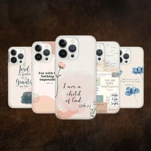 Bibel Vers Handyhülle Christianity Cover für iPhone 16e 15 14 13 12 Pro Xs Samsung S25 Plus S24 S23 S22 FE A25 A15 Pixel 9 8A 7