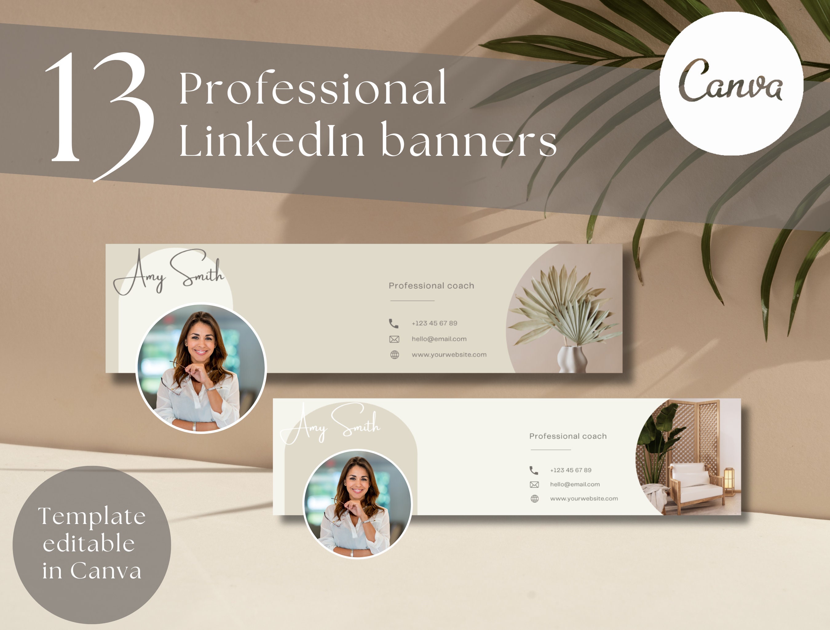 Linkedin Banner Canva Linkedin Template Professional Banner Editable ...