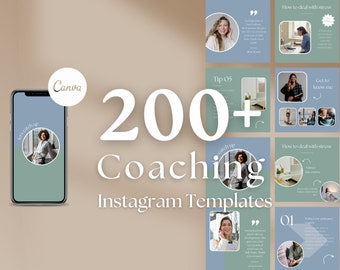 Pack de modèles de coach Pack de coaching Canva Modèle de coach Instagram Modèle Canva coach Modèle de coaching Instagram Modèle Mindset Coach
