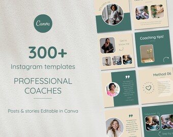 Template coach social media Instagram post coaching Minimal social media template Canva template coaching