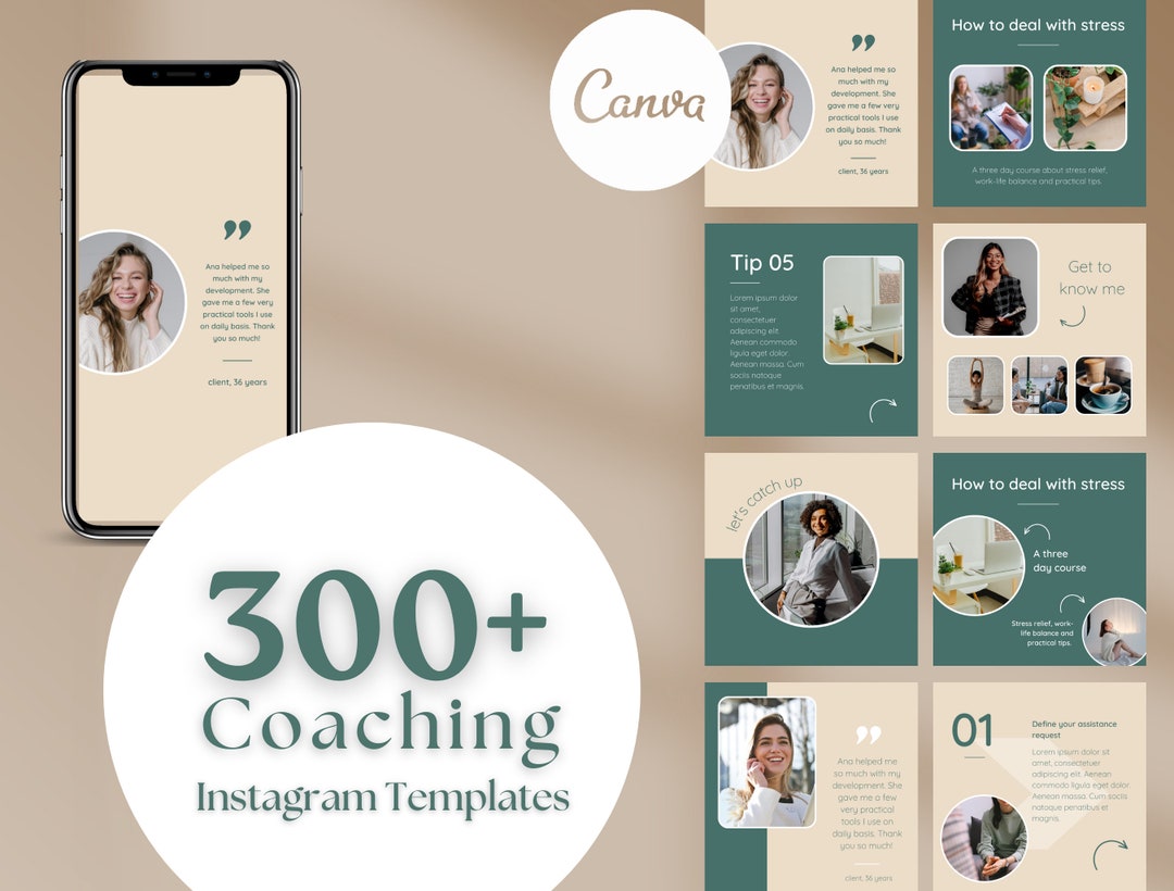 Coaching Instagram Templates Life Coach Social Media Templates Coach ...