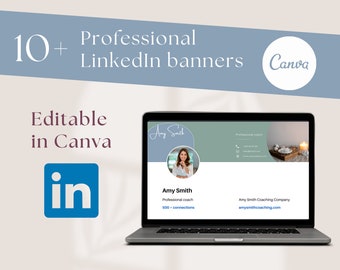 Linkedin Banner Canva Linkedin Template Professional Banner Editable ...
