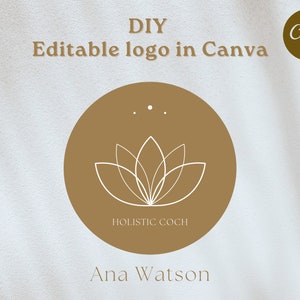 Holistic Logo Coach Logo Lotus Logo Canva