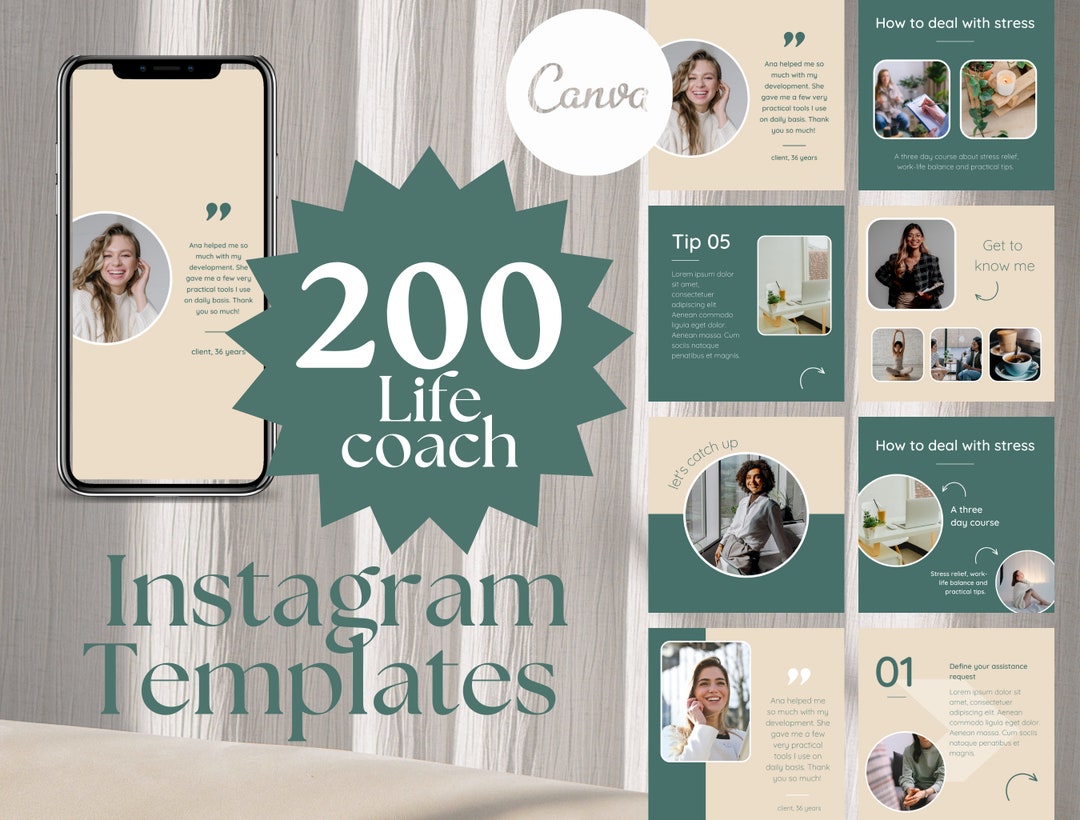 Life Coach Template Instagram Coaching Template Canva Coaching Bundle ...