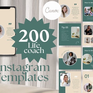 Life coach template Instagram coaching template Canva coaching bundle Instagram coach template Canva template coach