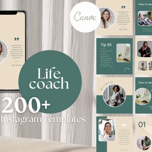 Life coach template Canva coaching bundle Instagram coach template Canva template coach Instagram coaching template Mindset Coach template